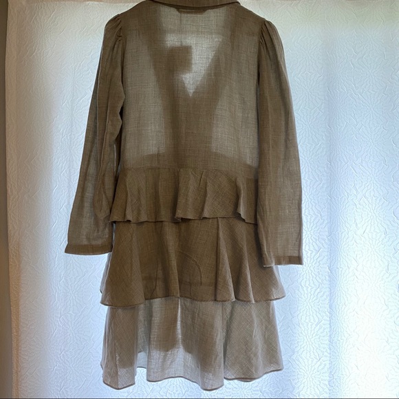 NWT Zara linen look shirt/dress in SZ L - Picture 4 of 4